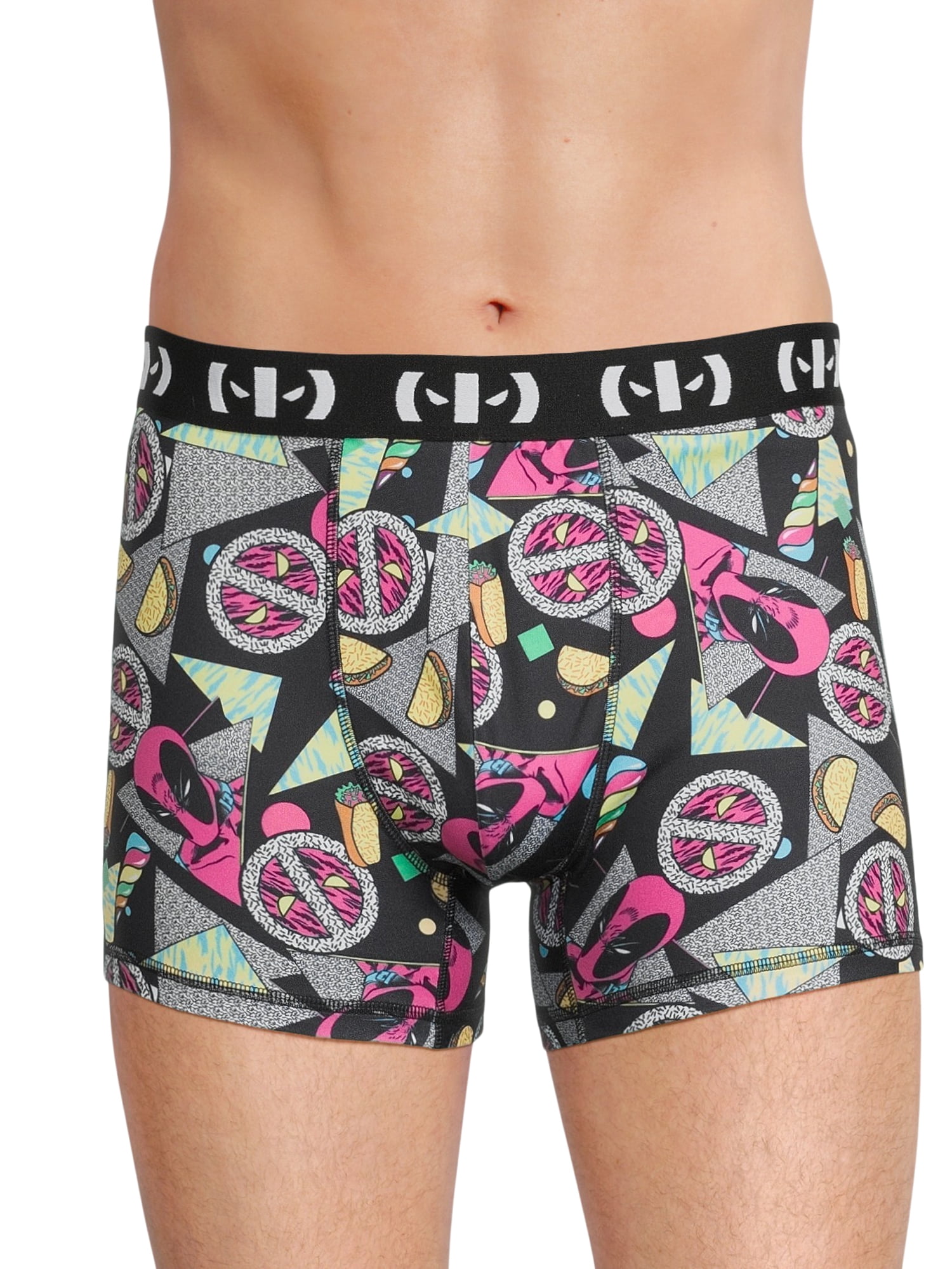 Deadpool Men's Breathable Polyester Boxer Briefs, Multicolor (2 Pack)