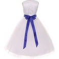 thumbnail image 2 of Little Girls Custom Rhinestone Belt Communion Wedding Flowers Girls Dresses White Blush 4 (MB27K6CB), 2 of 3