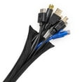 thumbnail image 3 of Wrap-It 10 ft. L Black Mesh Cable Sleeve, 3 of 7