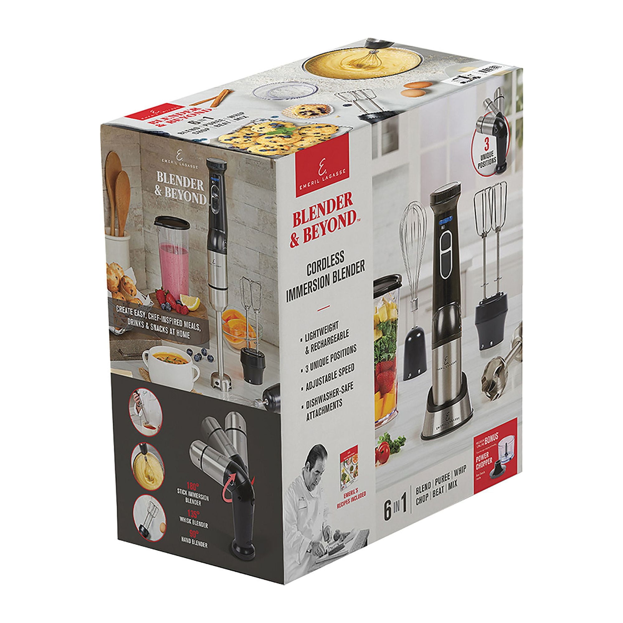 Emeril & Lagasse Blender & Beyond with Accessories, Rechargeable