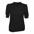 thumbnail image 1 of Sueter Simply Basic para Mujer, con Cuello Redondo Manga al Codo Negro Talla G, 1 of 2