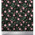 thumbnail image 1 of Soimoi Cotton Duck Fabric Swirls & Floral Artistic Printed Craft Fabric by the Yard 42 Inch Wide, 1 of 1