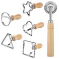 thumbnail image 1 of Emporte-pièces en Alliage pour Cachets de Raviolis, Moule Cannelé pour Pâtes 5 Pcs avec Roue à Pâtisserie, 1 of 10