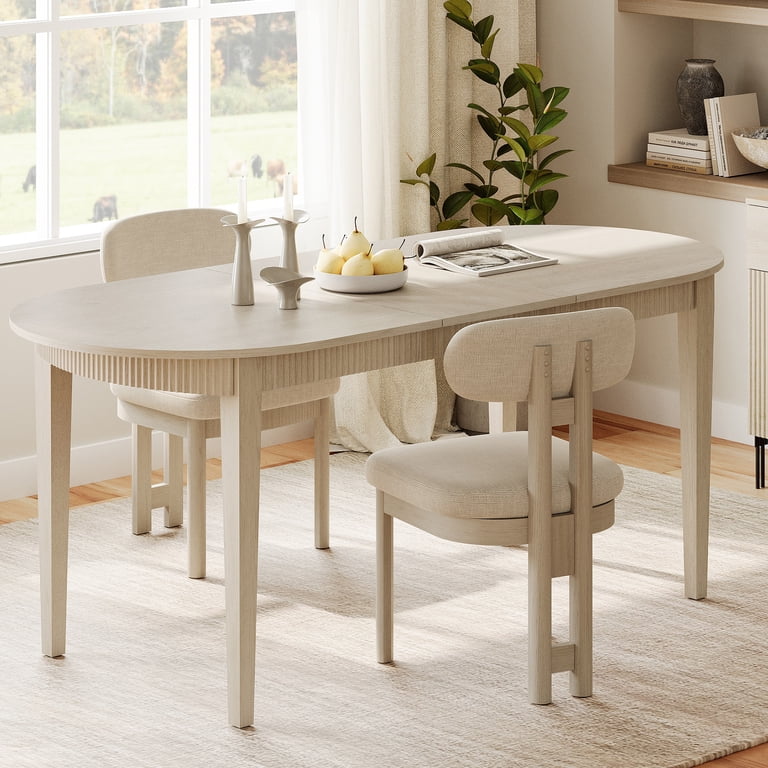 ダイニングテーブル FRNHT round table Round Dining Table for 4-6, 72.9in Long Large Kitchen Table with