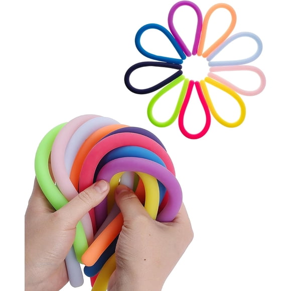 - Monkey Noodle Fidget Toy, 9 Pack, Fidget Noodles, Stretchy Strings Fidget Toys, Sensory Noodles, Sensory Toys, Calming Toys, Sensory Fidget Toys, Stretchy Toys, Autism Toys