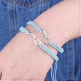 thumbnail image 2 of UBIUO 2PC/Set Stainless Steel 8 Infinity Couple Bracelet Braided Leather Rope Bangle Wrist Adjustable Chain Fit 7-9 Inch for Lover Friendship 2PC Ligh, 2 of 4
