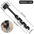 thumbnail image 2 of Hand Drill Carbon Steel Manual Auger Drill Portable Manual Survival Drill Bit Self-tapping Survival Wood Punch Tool, 2 of 5