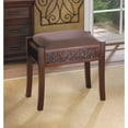 thumbnail image 2 of Home Locomotion Tabouret de Pied Rembourré en Bois Rectangle, 2 of 2