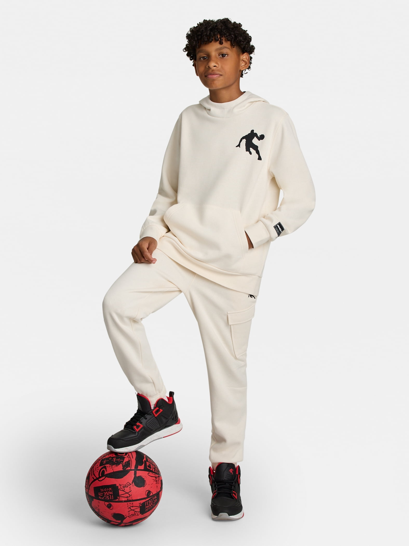 AND1 Boy's Athletic Graphic Fleece Hoodie, Sizes 4-18