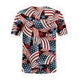 thumbnail image 5 of ATOYSOY Women's Short Sleeve Patriotic Shirts Summer Tops Pullover Retro Activewear Star Flag Graphic Independence Day Loose Causal July 4th Saving Fashion Workout Girls Red XXXL, 5 of 5