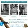thumbnail image 6 of Qunler 6 inch & 4 inch Mini Chainsaw, 2-in-1 Cordless Power Chainsaws with 2 Rechargebale Battery, Electric Pruning Saw for Garden Outdoor Tree Trimming Branch Wood Cutting, 6 of 9