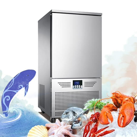 Kolice Commercial Heavy Duty 10 Trays Bakery Shock Freezing Blast Chiller & Freezer, Chest Freezer, Frozen Dough, Soup Dumplings Blast Freezer-Lowest Temperature -40°F(-40°C) (10 Trays)