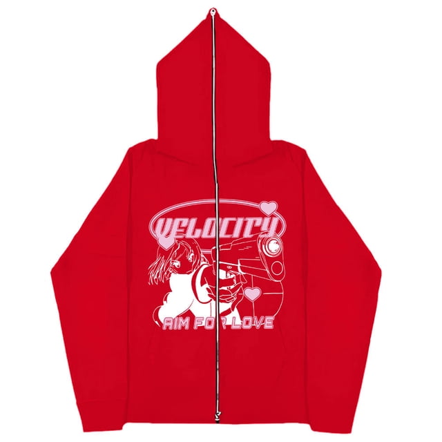 Sudaderas de chica oscura europea y americana para hombres y mujeres, sudaderas con capucha góticas para parejas, sudadera de Cremallera larga de talla grande Harajuku 2023