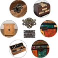 thumbnail image 4 of 2 Antique Hasps For Latch 4 Hinges 28 Screws For Butterfly Engraved Style Cases, 4 of 5