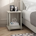 thumbnail image 5 of Furinno Simplistic End Table, Set of Two, Sonoma Oak/White, 5 of 6