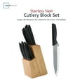 thumbnail image 5 of Mainstays 12 Piece Cutlery Set with Soft Grip Handles and Bamboo Storage Block, 5 of 11