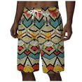thumbnail image 2 of Conairie Men's Swim Trunks Graphic Print Quick Dry Swimsuit Board Shorts Beach Lightweight Bathing Suit Bottom With Drawstring Beige L, 2 of 4