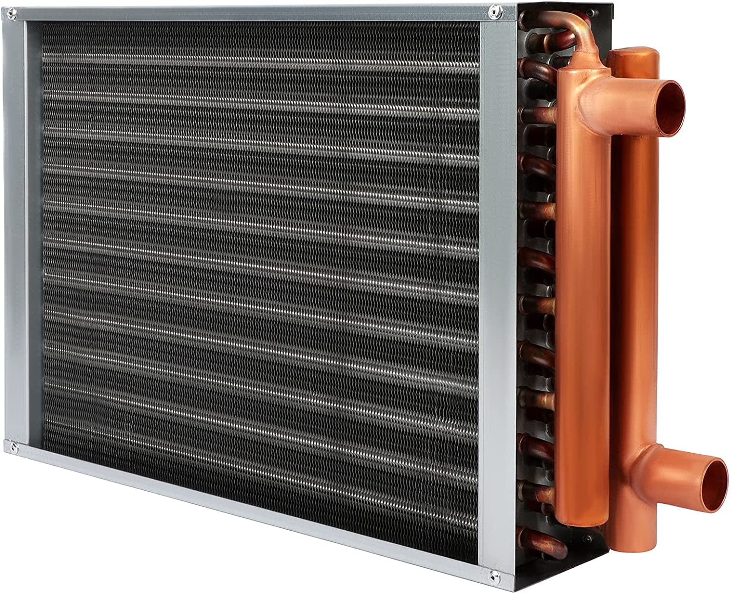 12x15 Water to Air Heat Exchanger with 1" Copper Ports Perfectly with Outdoor Furnace Ideal for Residential HVAC System
