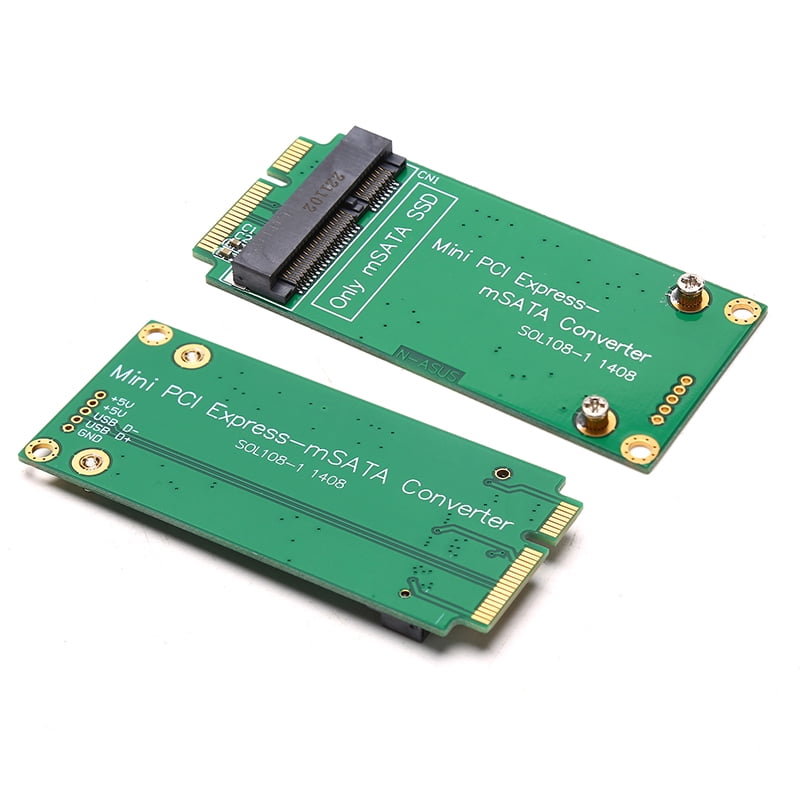 mSATA SSD to SATA Mini PCIe SSD adapter card for Asus EPCS101 900A 901A ...