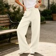 thumbnail image 2 of Noric Women Straight Leg Sweatpants High Waist Drawstring Elastic Waist Lightweight Workout Pants with Pockets, 2 of 8