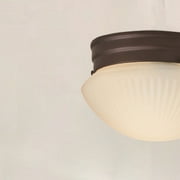 Mainstays 7.5 Classic Flush Mount Ceiling Light, Bronze Finish Frosted Glass Shade, Bulb Not Included