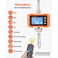 thumbnail image 5 of VEVOR Digital Crane Scale, 2200 lbs/1000 kg, Industrial Heavy Duty Hanging Scale with Remote Control, Cast Aluminum Case & LCD Screen,High Precision for Construction,Factory,Farm,Hunting (Orange), 5 of 9