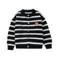 thumbnail image 2 of NAISIBABY Boys Girls Cardigan Sweater, Long Sleeve Buttons Crew Neck Cotton Knitted Casual Outwear Black 18Months, 2 of 3