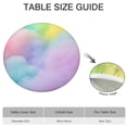 thumbnail image 6 of Dreamy Pastel Sky Round Fitted Tablecloth with Elastic Edge,Dining Table Cover Waterproof,Outdoor Round Tablecloth for Camping,Dining,Indoor and Outdoor, 6 of 7