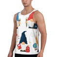 thumbnail image 2 of Gukieu School Cute Gnomes Print Men's Quick Dry Fitness Vest, Round Neck Sleeveless Fitness Bodybuilding Top-4X-Large, 2 of 7