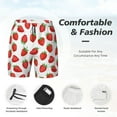 thumbnail image 5 of Haiem Strawberries Mens Swim Trunks with Compression Liner 2 in 1 Swimming Shorts Stretch Swimwear Quick Dry,Board Shorts-X-Large, 5 of 9
