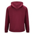 thumbnail image 6 of Zylanna Men's Half Zip Hoodies, Long Sleeve Hooded Sweatshirt Elastic Workout Running Athletic Jacket with Pockets Wine Size 2XL, 6 of 6