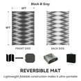 thumbnail image 6 of SIXHOME Outdoor Rug Carpet 6'x9' Waterproof Reversible Patio Rug Portable Modern Indoor Outdoor Rug Plastic Straw Rug for RV Camping Garden Picnic Deck Backyard Boho Porch Decor Black and Gray, 6 of 7