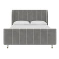 Little Seeds Valentina Kids' Full Upholstered Bed, Gray Velvet