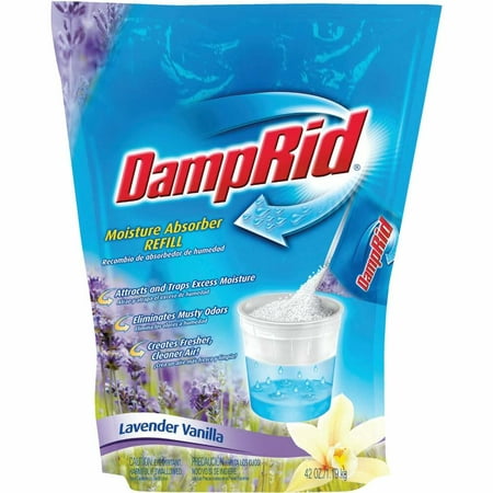 Damp Rid FG30LV Refillable Moisture Absorber, Lavendar Vanilla, 42 Oz, Each