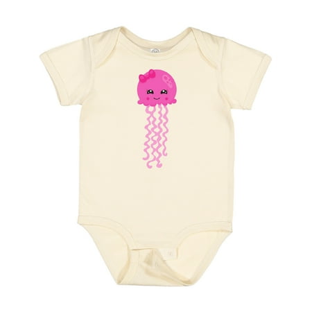 

Inktastic Cute Jellyfish Little Jellyfish Pink Jellyfish Gift Baby Girl Bodysuit