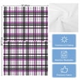 thumbnail image 5 of Purple Black Plaid Kitchen Towels Set of 4, Water Absorbent Dish Towel, Farmhouse Purple Black Checkered Decorative Hand Towels - Quick Drying Cloth for Cooking Baking, 18x28 Inch, 5 of 8