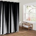 thumbnail image 3 of unique Black and White Striped Bathroom Shower Curtain, Piano key Pattern Printed Design Waterpro, 3 of 5
