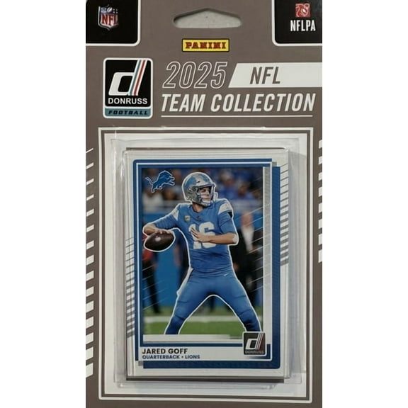 NFL 2025 Donruss Football Detroit Lions Trading Card Team Set