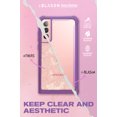 thumbnail image 3 of i-Blason Ares Series Case Designed for Galaxy S22 5G (2022 Release), Rugged Clear Bumper Case Without Built-in Screen Protector (Purple), 3 of 10