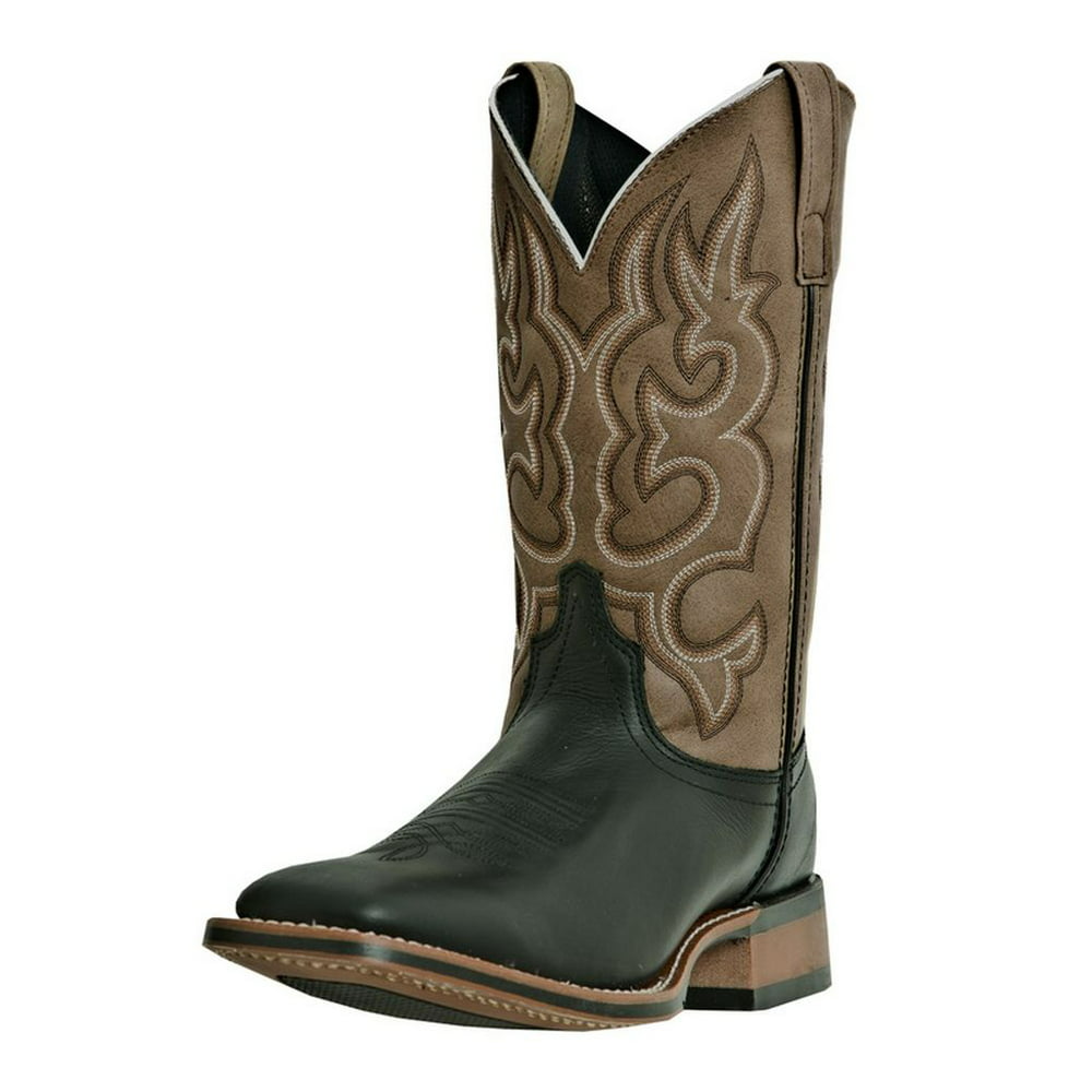 Laredo - Laredo Western Boots Men Lodi Roper Square Toe Leather Black ...