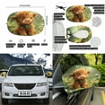 thumbnail image 6 of Yuyamidu Highland Cow Car Hood Cover Green Leaf Side Mirror Covers for Cars Sedans 1 Car Front Hood Cover Protector 2 Auto Side View Mirror Covers St. Patrick's Day Car Exterior Accessory, 6 of 7
