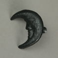 thumbnail image 6 of Zeckos Black Cast Iron Crescent Moon Face Cabinet Drawer Pull Set of 6, 6 of 7