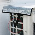 thumbnail image 3 of Air Conditioner Cover 37.2 x 18.5 Inches Aluminum Foil Sunproof Dustproof for Outdoor Units Mini Split AC Covers Silver Tone 1 Pack, 3 of 7