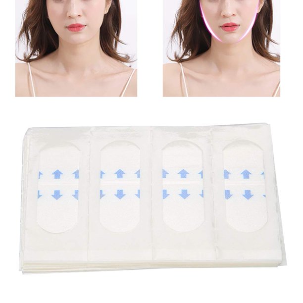 40 unidades/juego de pegatinas invisibles para levantar la cara, pegatinas finas para la cara + almohadillas para levantar el mentón y la cara, parche de línea en V fino rápido oso de fresa Hogar