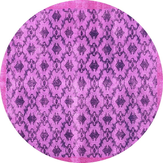 Ahgly Company Indoor Round Persian Pink Traditional Area Rugs, 3' Round