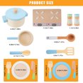 thumbnail image 3 of Educational Play Food Sets for Kids Kitchen, Wooden Cookware Pots and Dining Set, Play Kitchen Accessories, Montessori Pretend Play Toys, Sensory Toys for Toddlers 1-3,, 3 of 8