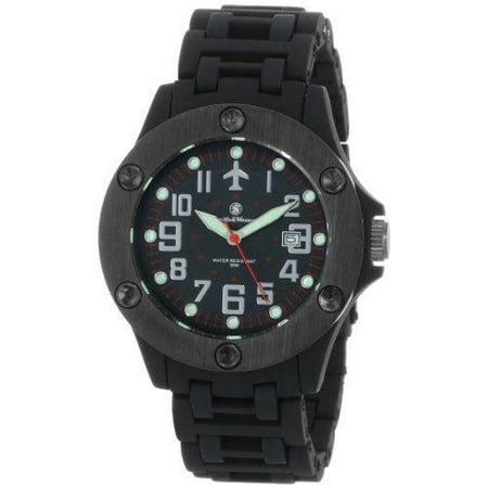 Smith & Wesson Sentry Black Glowing Dial Plastic Band Watch
