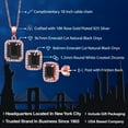 thumbnail image 2 of Gem Stone King 18K Rose Gold Plated Silver Black Onyx Pendant and Earrings Jewelry Set for Women | 6.13 Cttw | Emerald Cut 9X7MM and 8X6MM | Gemstone December Birthstone | with 18 inch Silver Chain, 2 of 4
