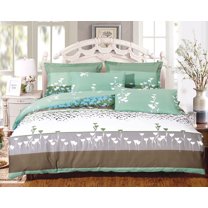 Swanson Beddings Buttercups 3-Piece 100% Cotton Bedding Set: Duvet Cover and Two Pillow Shams (King)