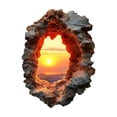 thumbnail image 2 of 3D Break Through Wall Removable Vinyl Mural Decals - Self-Adhesive No-Residue, Fake Window Design, Easy to Apply, Realistic Effect, Perfect for Living Room Bedroom Background Wall Decor, 11.8*15.7in, 2 of 6